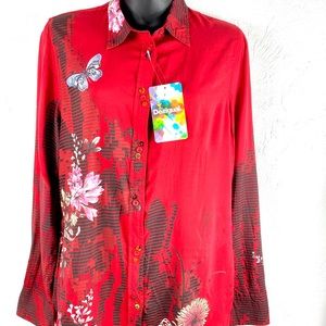 Desigual Long Sleeve Button Front Cam